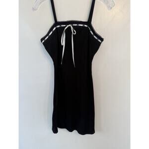 Charlotte Russe Black White Lace Bow Camisole Adjustable Strap Size S